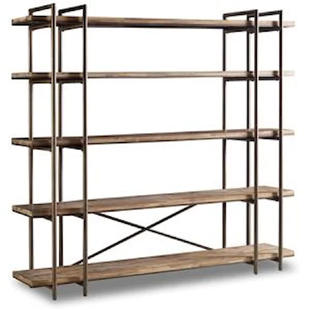 Scaffold Bookcase/Entertainment Console with 5 Shelves